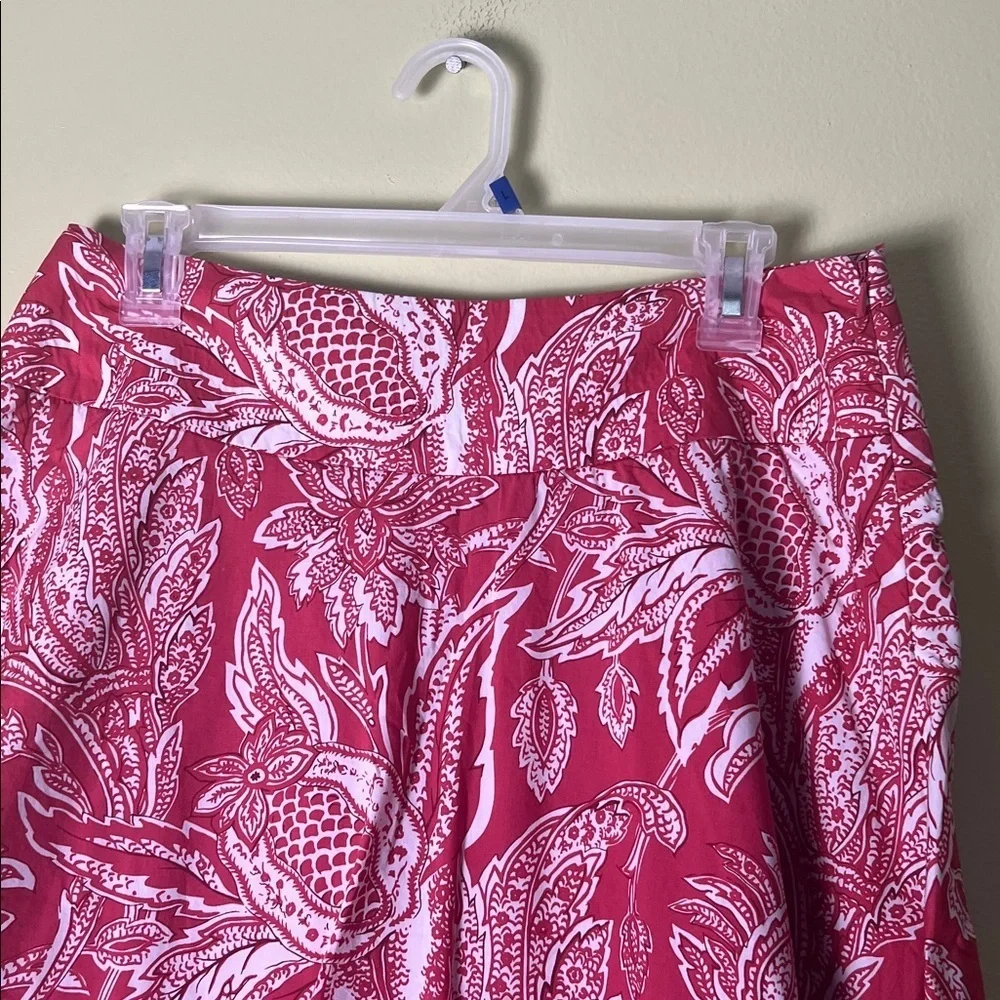 Talbots Red and White A-Line Skirt